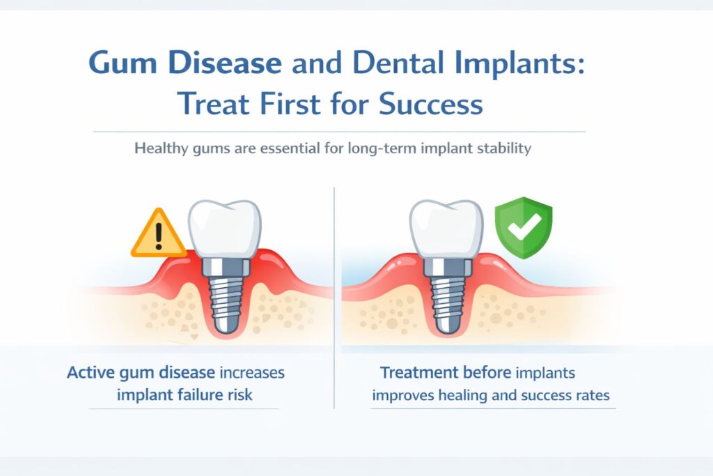 gum disease and dental implants treatment